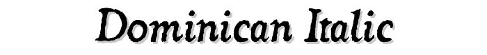 Dominican Italic font